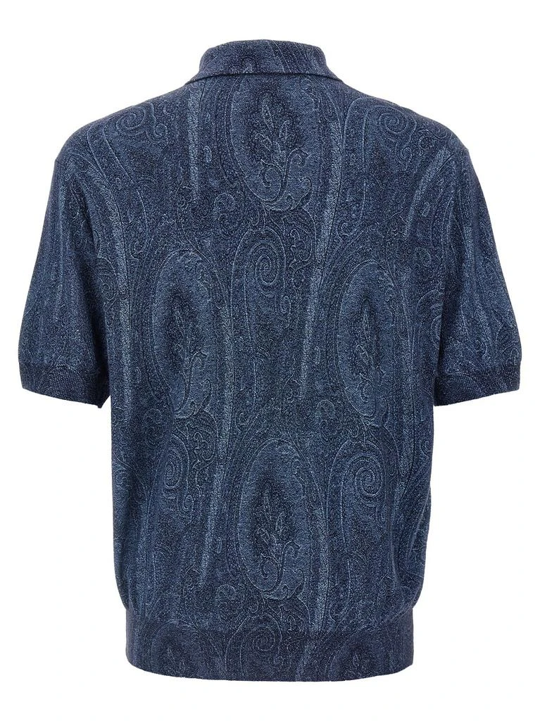 ETRO Etro Logo Embroidered Short-Sleeved Knitted Polo Shirt 2