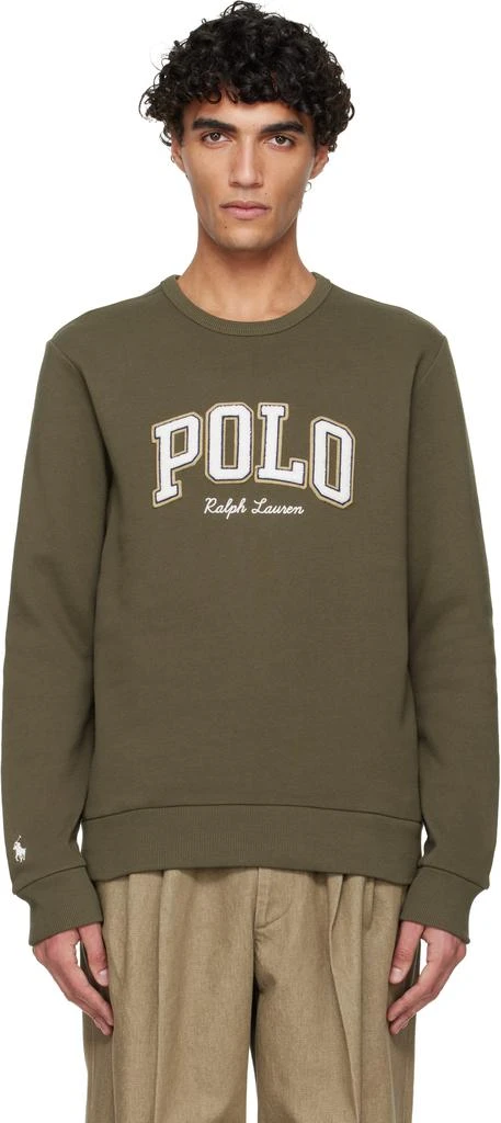 Ralph Lauren Khaki Logo Fleece Sweatshirt