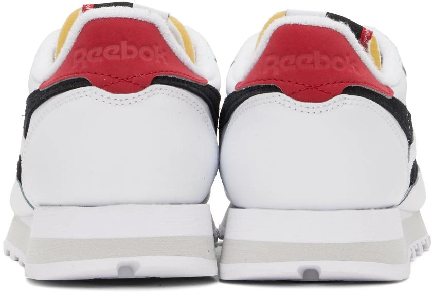 Reebok White & Black Classic Leather Sneakers 2