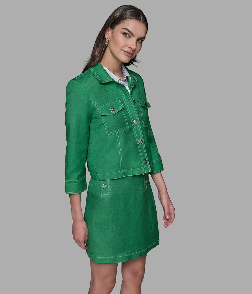 【美品】Karl Lagerfeld　セットアップ　グリーン LINEN BLEND JACKET – On Sale Now with Up to 61% Off