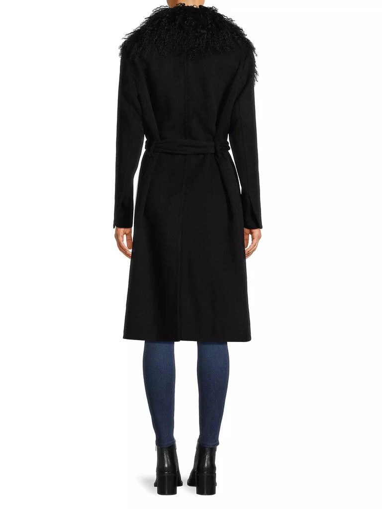 Kobi Halperin Shirley Shearling Collar Wool Coat 5