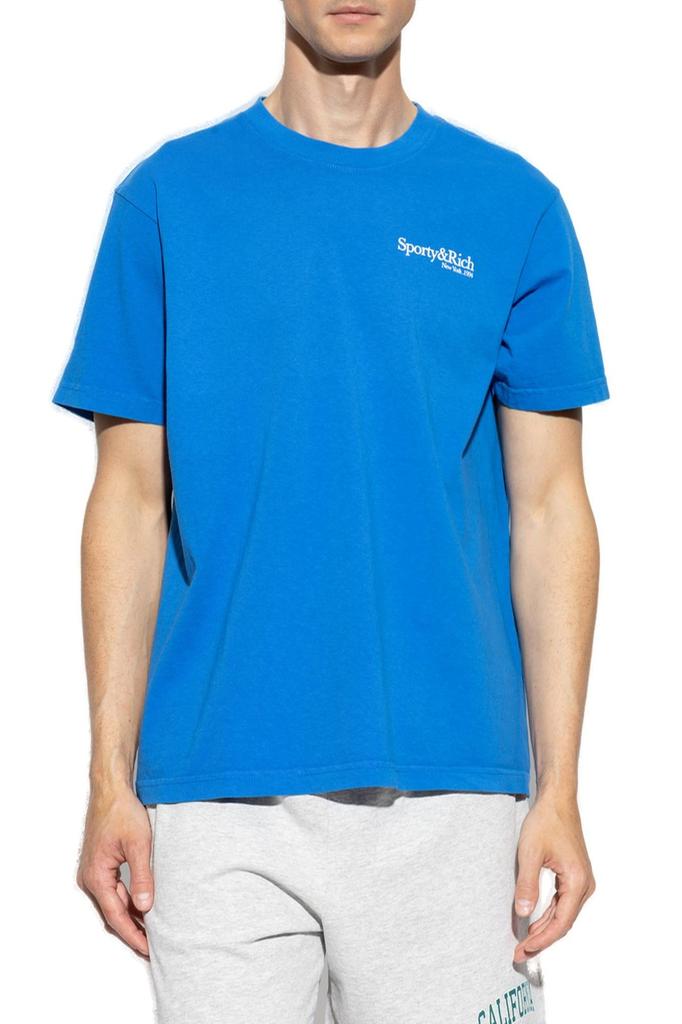 Sporty & Rich Sporty & Rich Logo Printed Crewneck T-Shirt