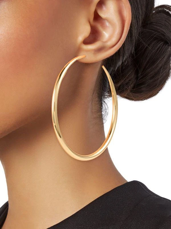 AVA & AIDEN 12K Goldplated Large Half Hoop Earrings 2