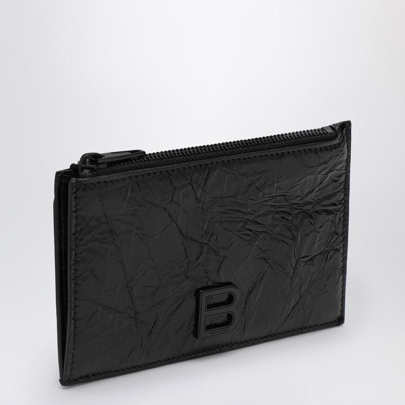★BALENCIAGA★ Crush Quilted Long Coin Card Holder Black 766 Balenciaga Crush Long Coin And Card Holder Quilted - Fashion