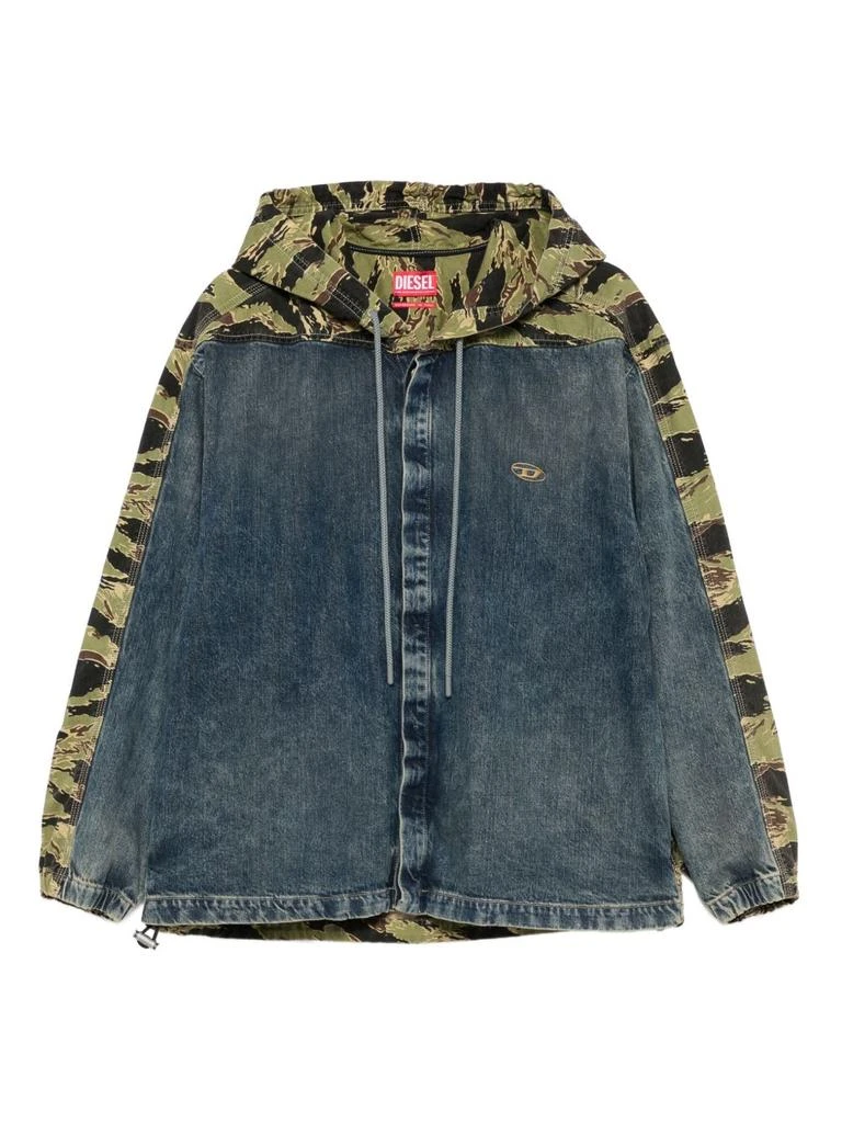Diesel Camouflage Sleeve Denim Jacket