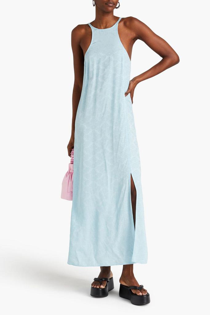 Ganni Jacquard maxi slip dress