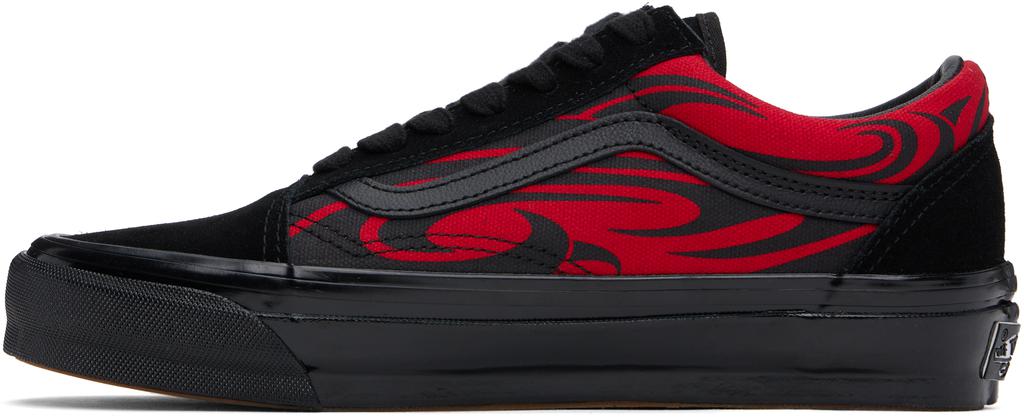 Vans Black & Red Premium Old Skool Sneakers - Canvas Shoes
