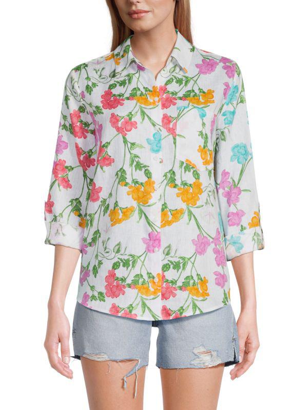 Saks Fifth Avenue 100% Linen Relaxed-Fit Shirt