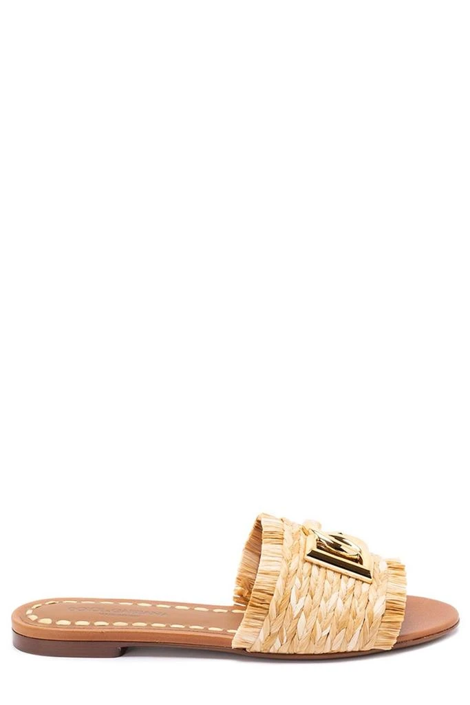 Dolce 
Gabbana Dolce 
Gabbana Logo Plaque Braided Slippers 1