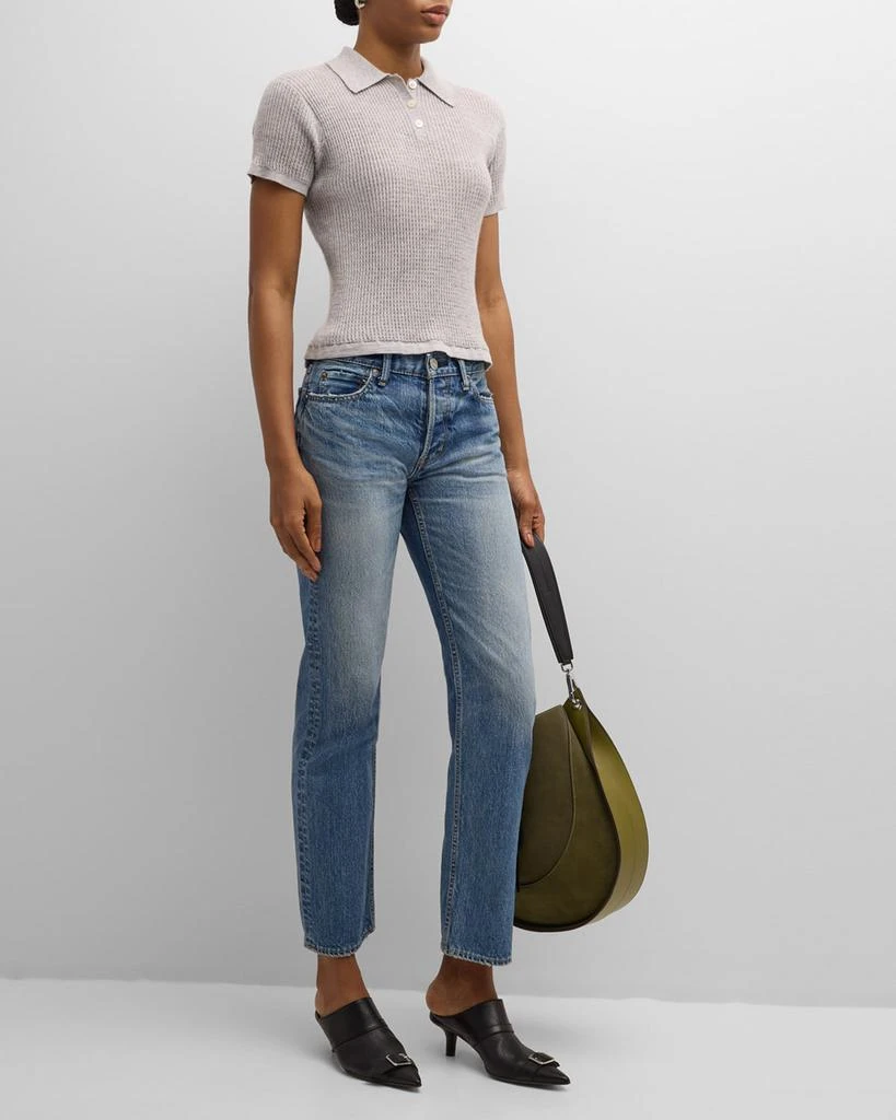 MOUSSY VINTAGE Elfers Wide Straight Mid-Rise Jeans 3