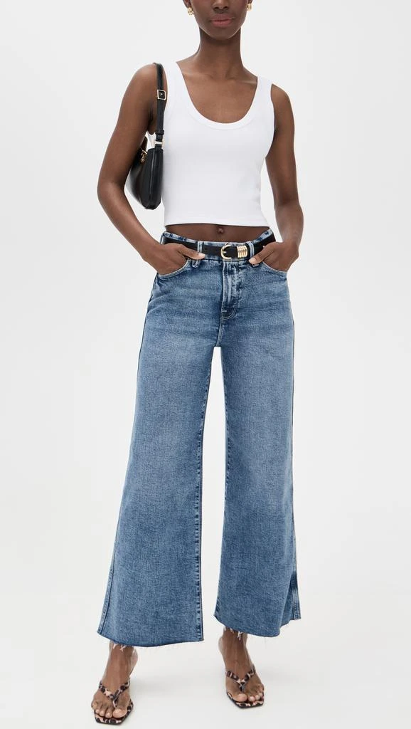 Good American Good Skate Wide Cropped Jeans 4