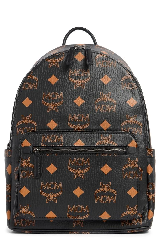 MCM Stark Coated Canvas Monogram Backpack