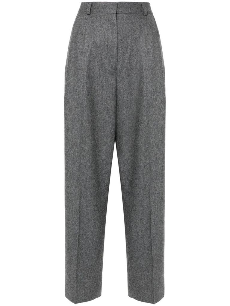Totême Viscose And Virgin Wool Flare Trousers - BeyondStyle