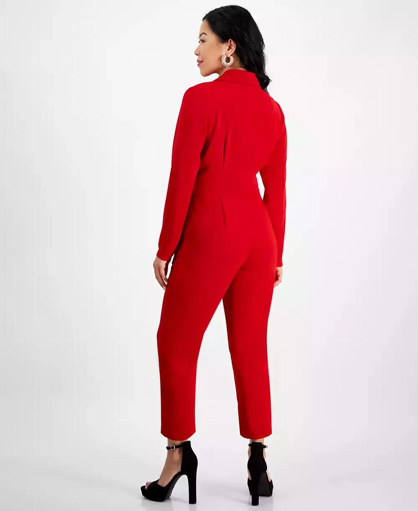 INC International Petite Long-Sleeve Collared Jumpsuit, Created for Macy's 2