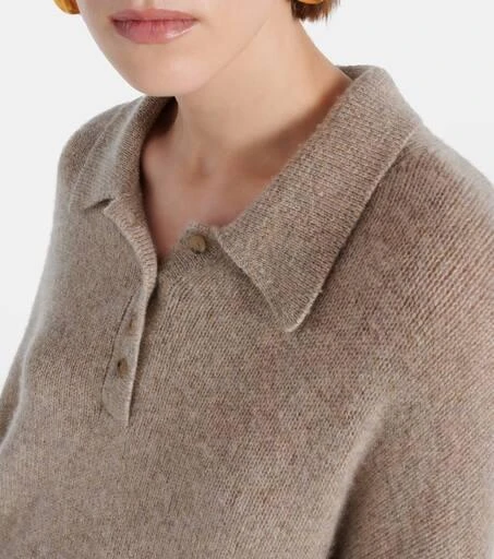 Khaite Rene cashmere polo sweater 4