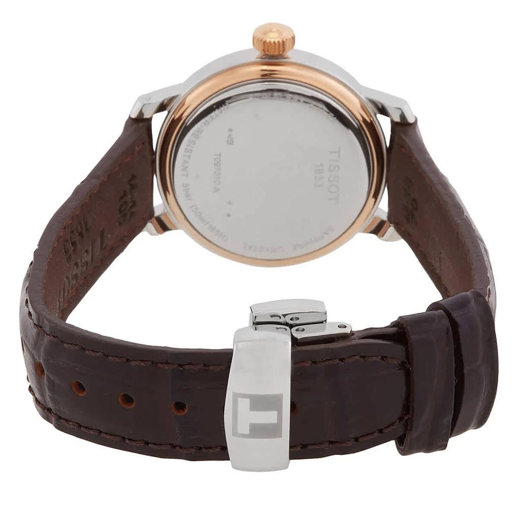 Tissot Tissot Bridgeport Quartz White Mother Of Pearl Dial Brown Leather Band Stainless Steel Case Ladies Watch T097.010.26.118.00 3