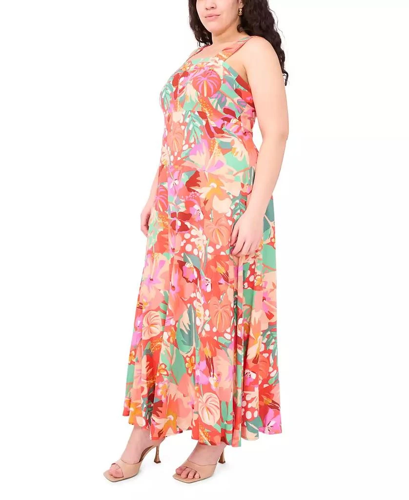 MSK Plus Size Printed Challis Sleeveless Maxi Dress 4