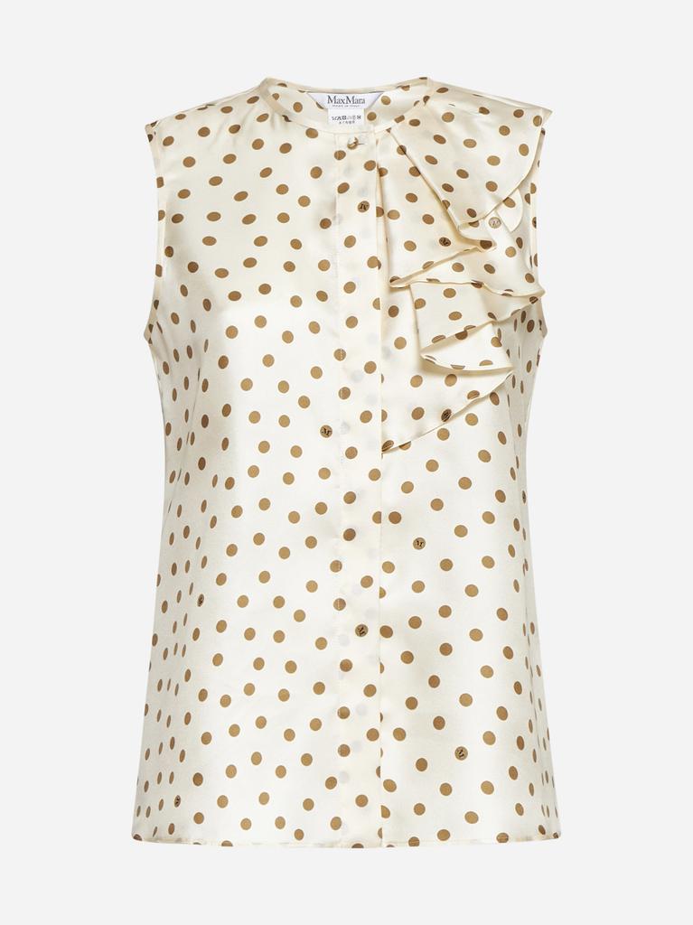 MAX MARA Pegli polka dot print silk top