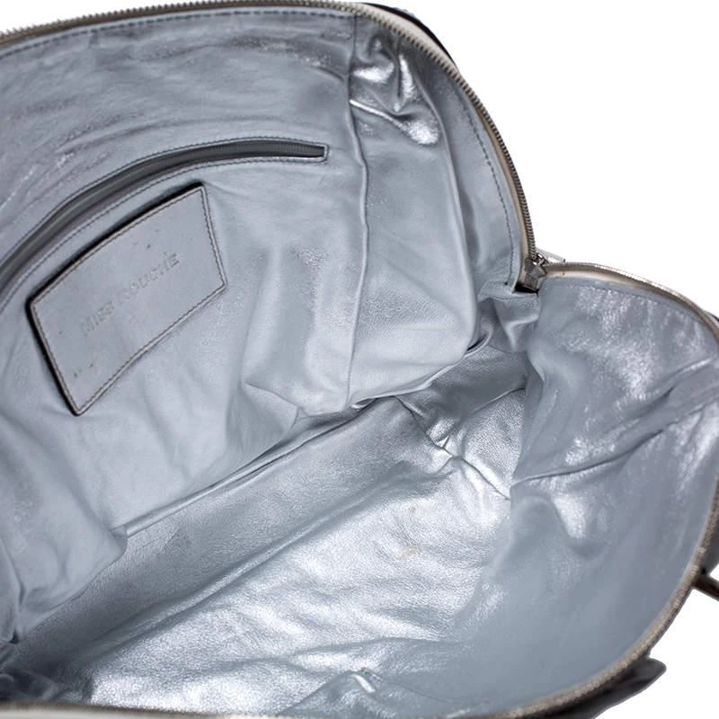 Dolce & Gabbana Dolce & Gabbana Silver Leather Miss Rouche Distressed Satchel 7
