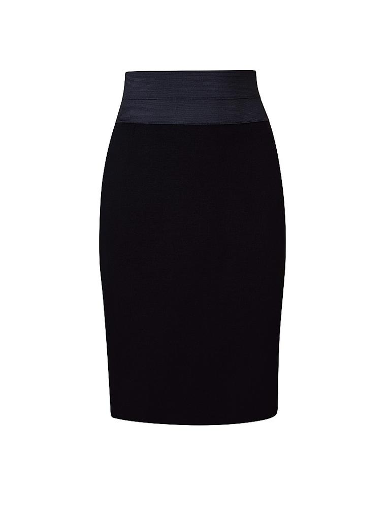 louren highwaist pencil skirt ブラック Women's Solid Color Office Work Pencil Skirt Stretch High