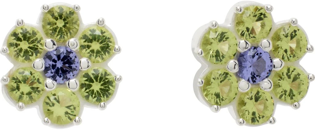 Hatton Labs Silver 
Multicolor Daisy Earrings 1