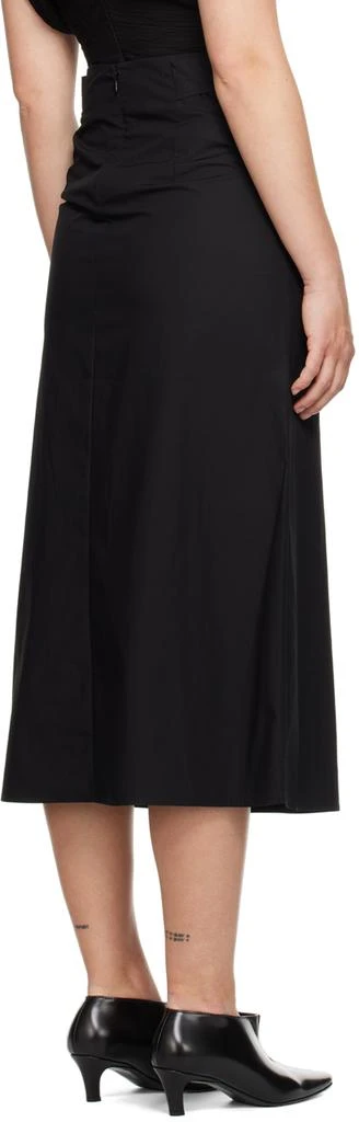 Totême Black Tie-Waist Midi Skirt 3