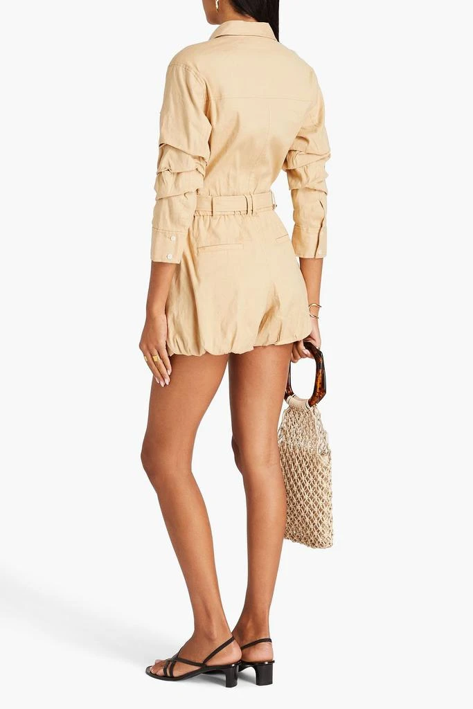 Derek Lam Zuma belted linen-blend playsuit 3