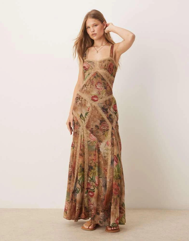 Shop ASOS DESIGN lace insert maxi dress in vintage floral on Sale at  BeyondStyle  Get 10% Off ASOS DESIGN lace insert maxi dress in vintage  floral with Limited-Time Flash Deals, Exclusive