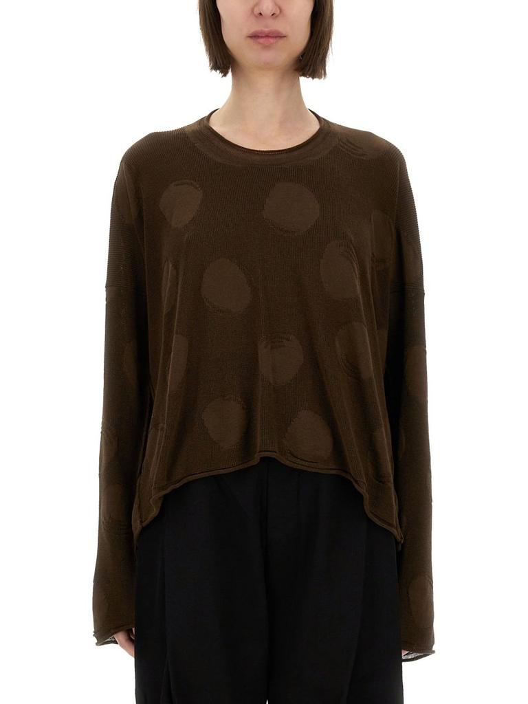 Uma Wang Uma Wang Polka Dot Detailed Crewneck Knitted Jumper