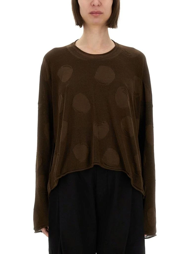 Uma Wang Uma Wang Polka Dot Detailed Crewneck Knitted Jumper 1