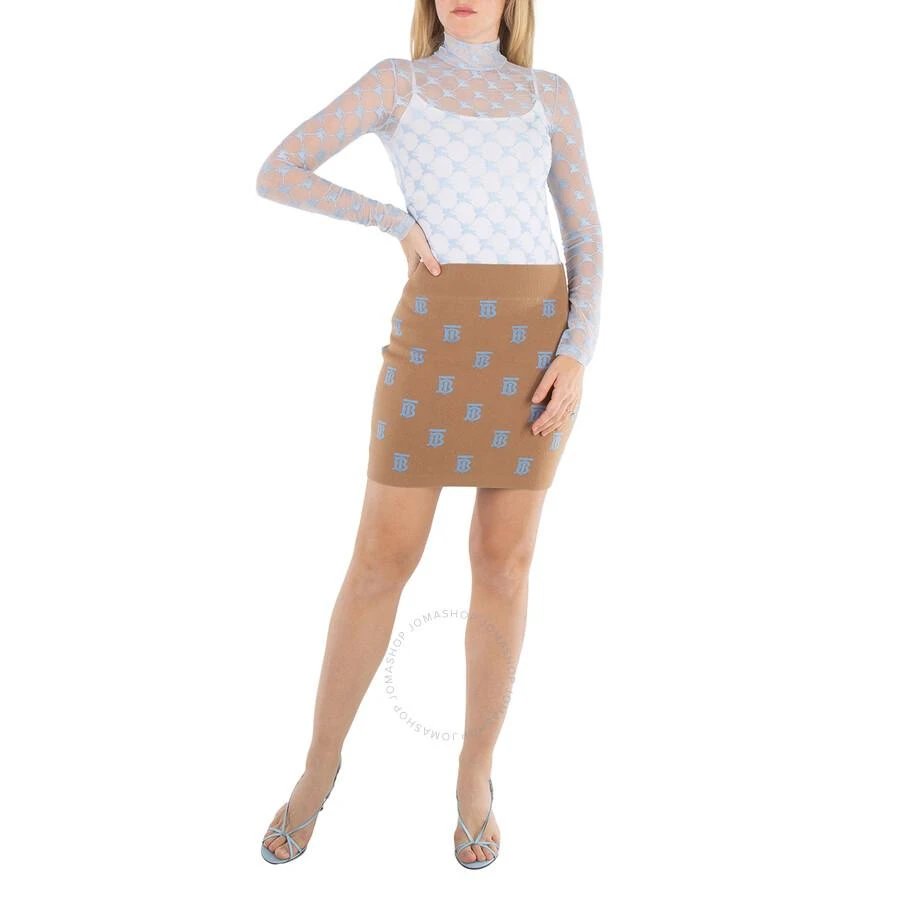 Burberry Glacier Blue Ekd Stretch Tulle Bodysuit 1