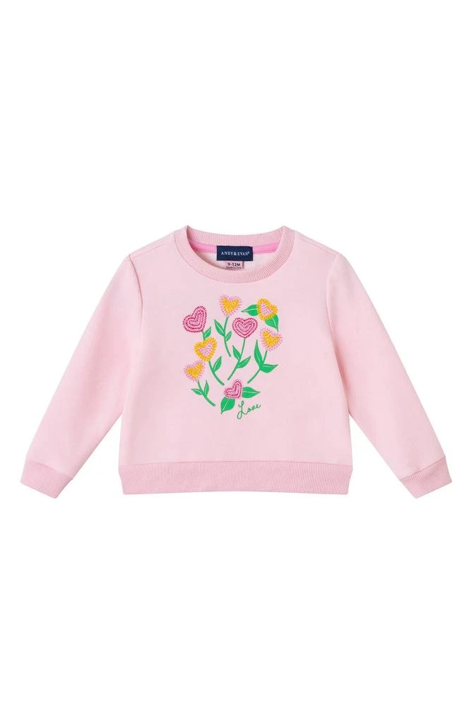 Andy & Evan Flower Twofer Sweatshirt & Dress Set 7
