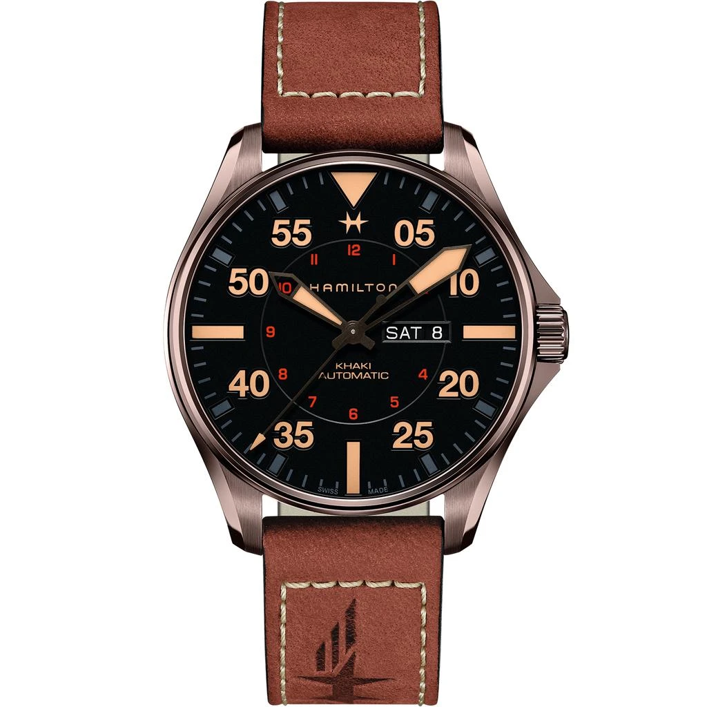 Hamilton Men's H64705531 Khaki Pilot 46mm Automatic Watch 1