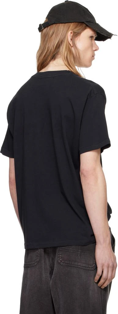 ALEXANDER DIGENOVA Black Crewneck 'Skins' T-shirt 3