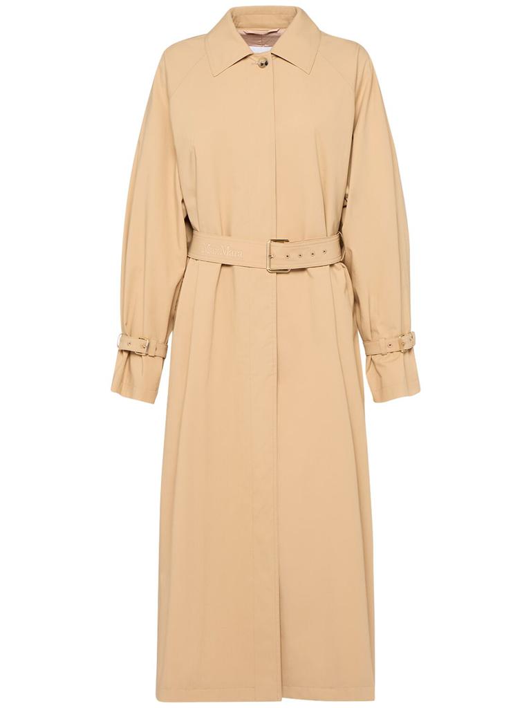 トレンチコート MIUMIU SAND COTTON TRENCH COAT Miu Miu Sand Cotton Trench Coat In Neutral | ModeSens