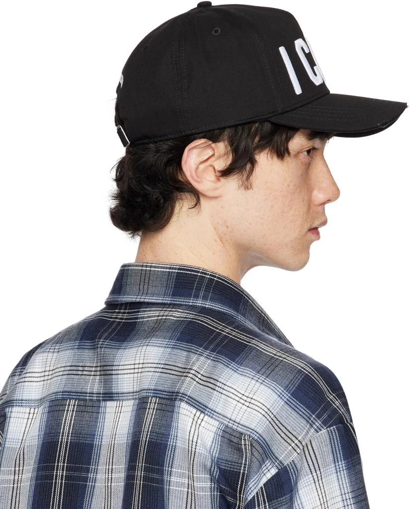 DSQUARED2 Black Be ICON Baseball Cap 3