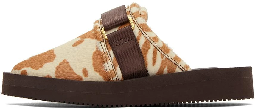 Suicoke Brown & White ZAVO-VHL Sandals 3