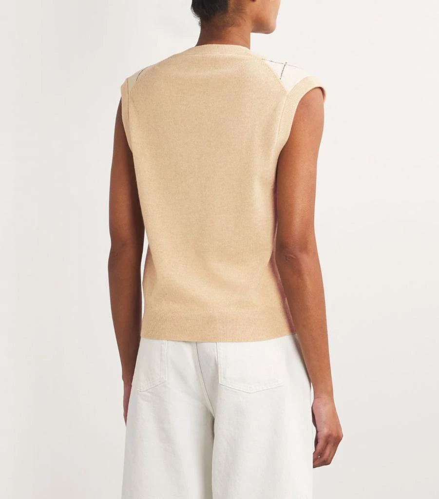 Maje Argyle Sweater Vest 4