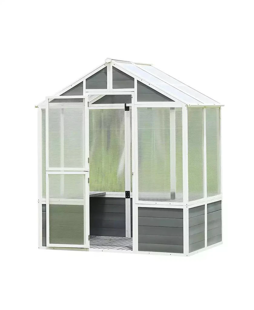 Flynama Outdoor Plant Gardening Greenhouse for Patio Backyard Lawn, Grow House with Front Entry Door