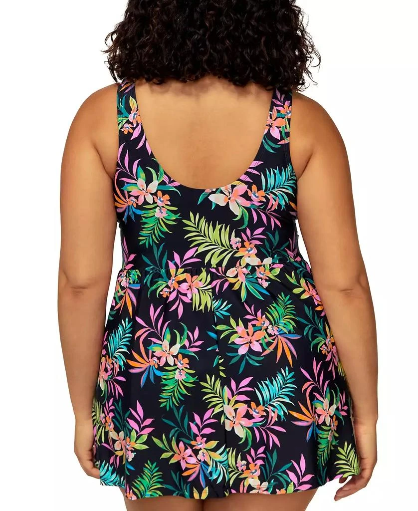 Island Escape Plus Size Magnolia Twist-Front Underwire Swim Dress, Exclusively at Macys 2