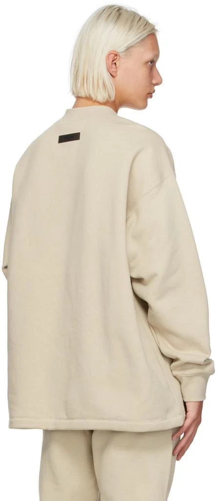 Fear of God ESSENTIALS Beige Relaxed Crewneck Sweatshirt 3