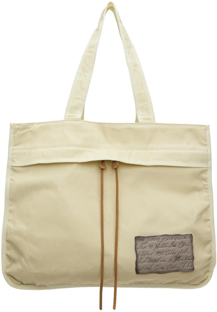 Acne Studios Beige Waxed Canvas Tote 1
