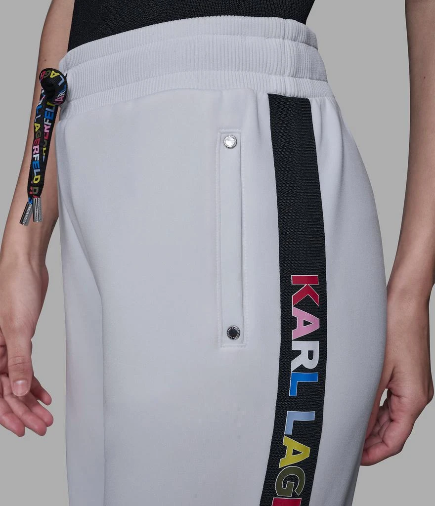 Karl Lagerfeld Paris MULTI-COLOR LOGO TAPE TRACK PANT 6