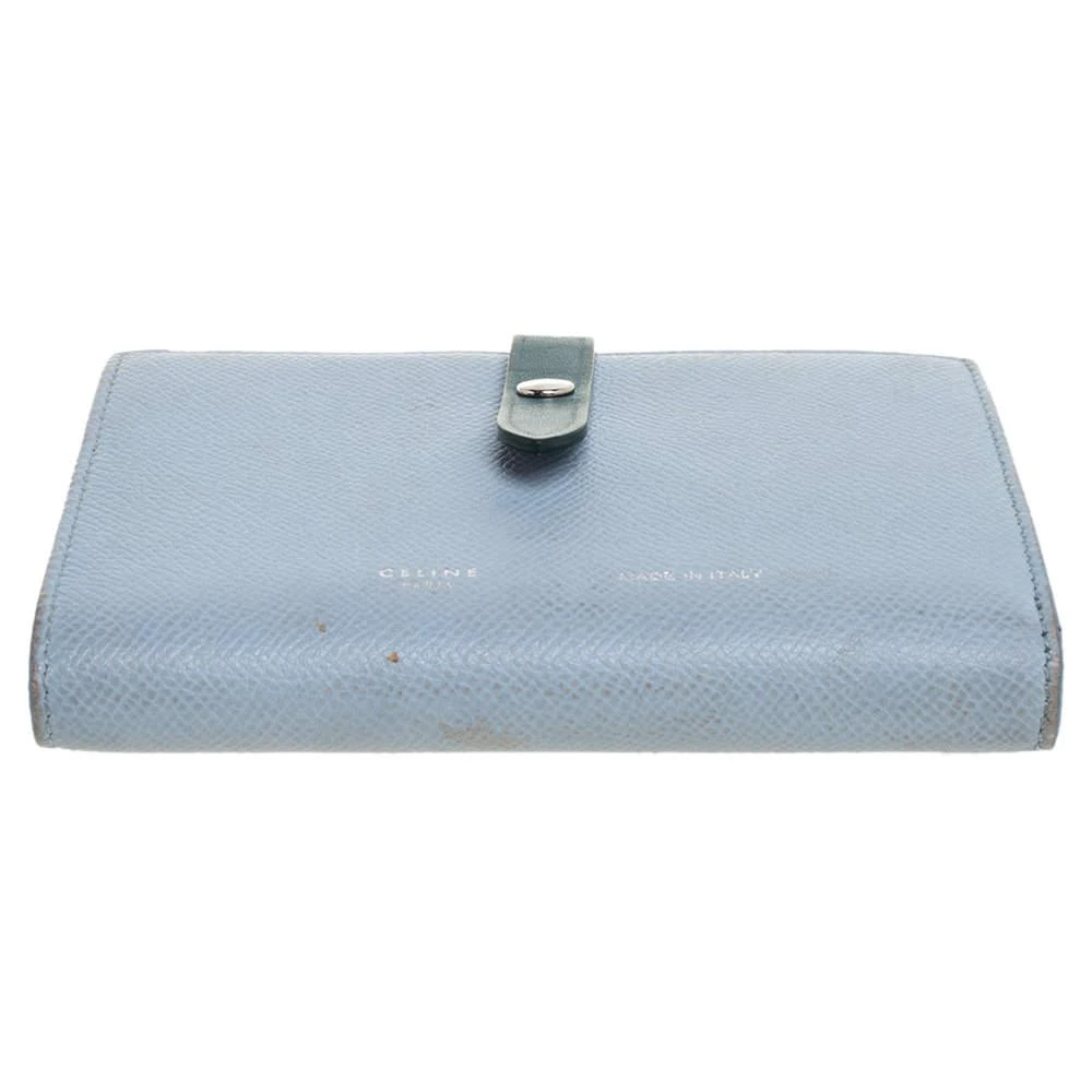 Celine Celine Blue/Green Leather Multifunction Strap Wallet 6