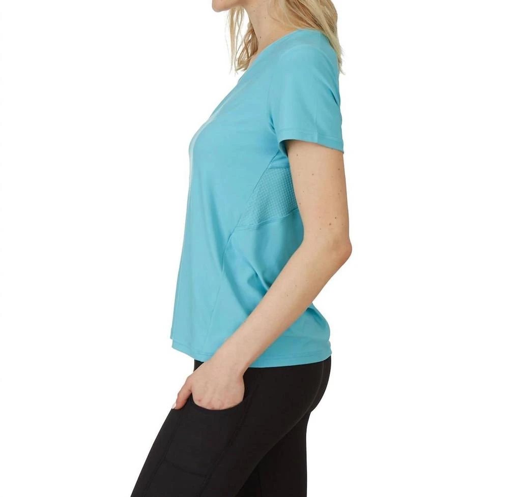 X by Gottex X By Gottex - Honey Comb Loose Fit Short Sleeve V-Neck Top 3