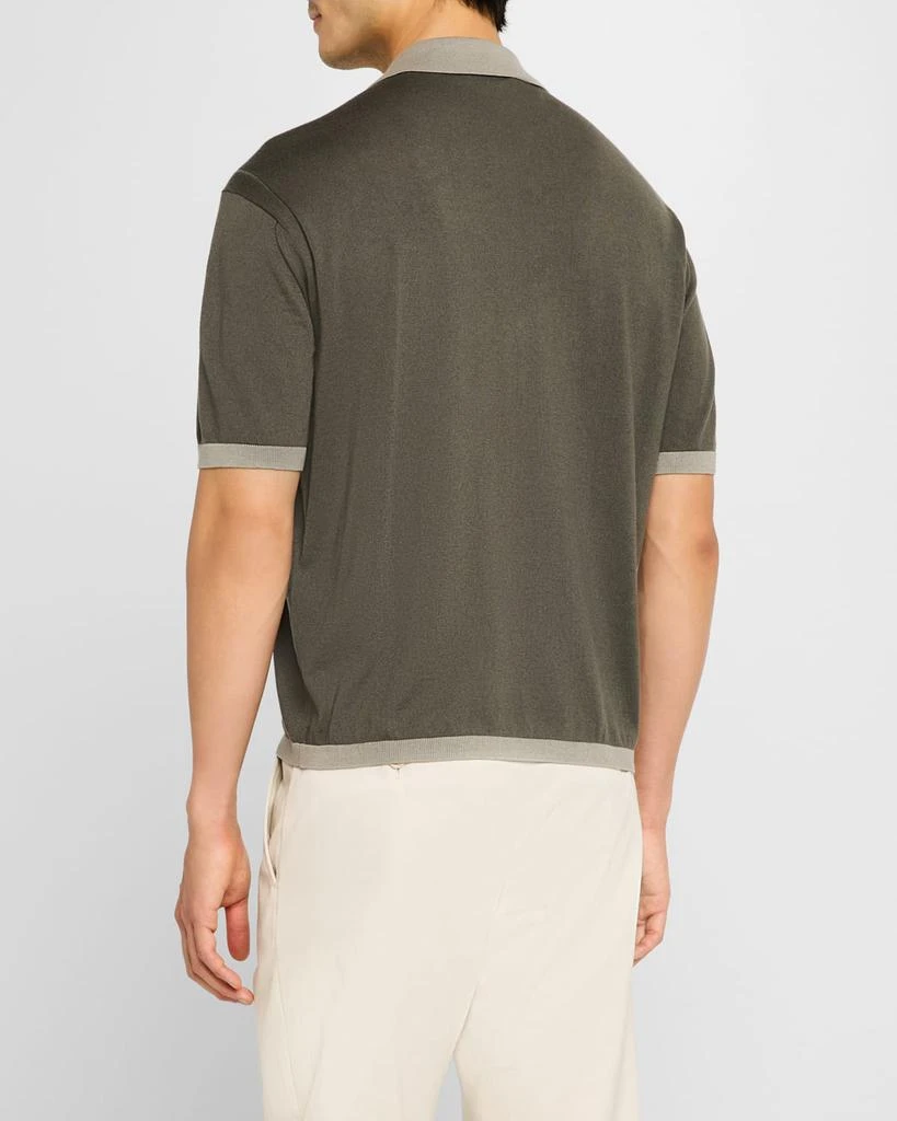 Emporio Armani Men's Knit Quarter-Zip Polo Shirt 3