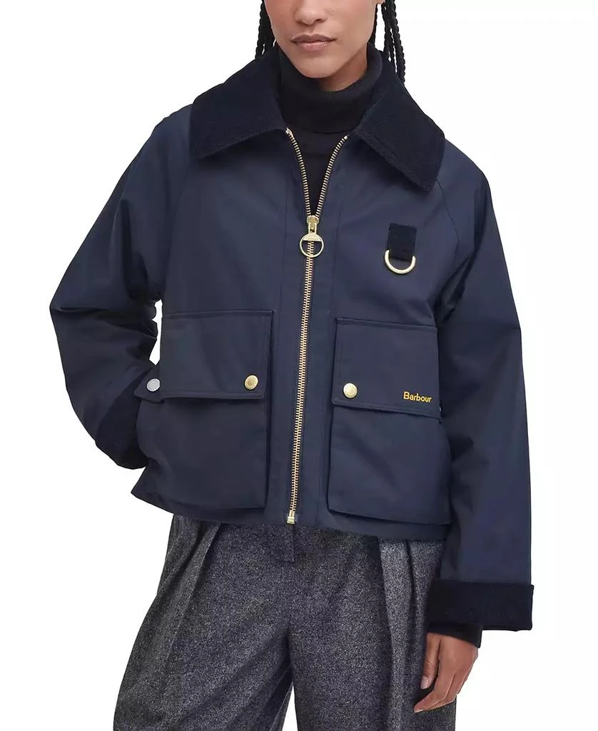 Barbour Women's Nora Oversized-Collar Utility Jacket 1