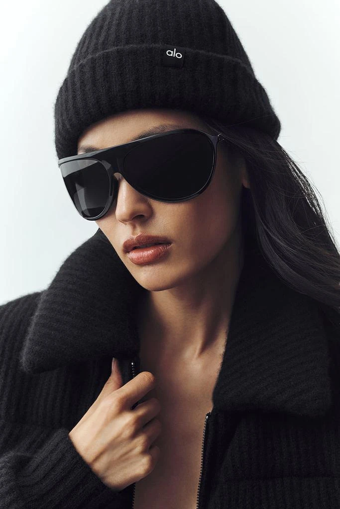 Alo Courchevel Cashmere Beanie - Oat Heather 1