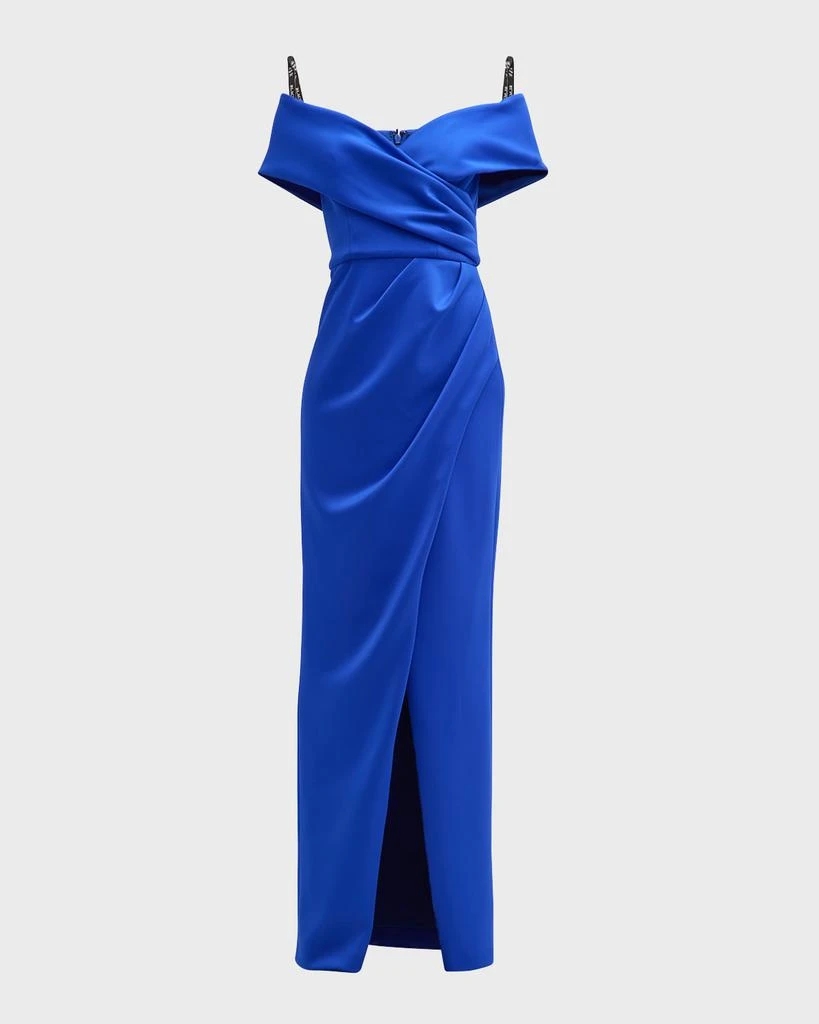 Black Halo Prisma Pleated Off-Shoulder Column Gown - Dresses & Skirts - Free Shipping - BeyondStyle Black Halo Prisma Pleated Off-Shoulder Column Gown - Dresses & Skirts - Free Shipping - BeyondStyle