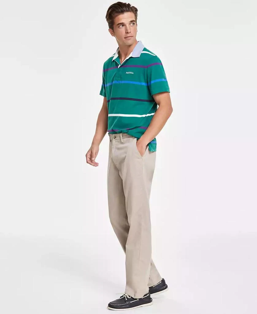 Nautica Men's Classic-Fit Stretch Solid Flat-Front Chino Deck Pants 8